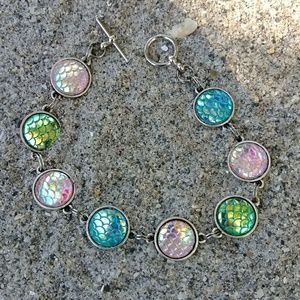 Mermaid Scale Toggle Bracelet or Anklet